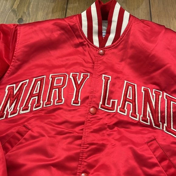 Starter Vintage 80’s Satin University of Maryland Jacket - Picture 4 of 10